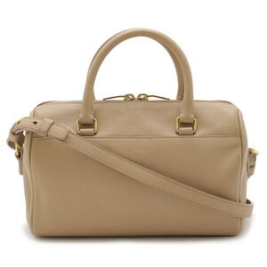 SAINT LAURENT PARIS YSL Yves Baby Duffle Shoulder Bag Beige